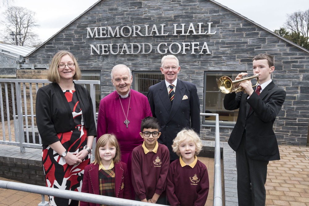 Cathedral School trumpets opening of the Memorial Hall in Llandaff