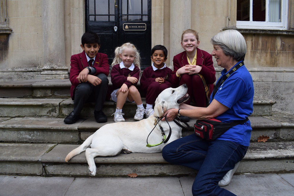 A very special visit from our sponsored guide dog, Mitre